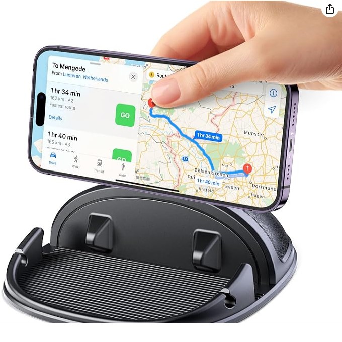 Beeasy Car Phone Holder Dashboard, Anti-Slip Silicone Phone Holder for Cars Universal, Dash Phone Mount for iPhone 18/17/16/15/14/13 Pro Max Samsung S26 S25 S24 S23 Ultra, Smartphones, GPS Devices